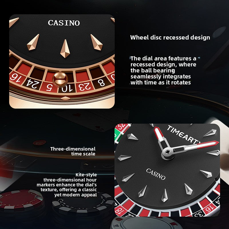 Roulette Watch with Leather Strap