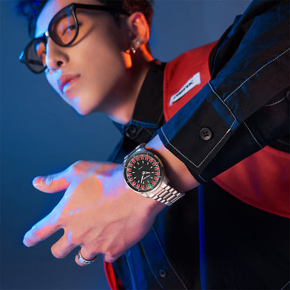 Roulette Watch with Leather Strap
