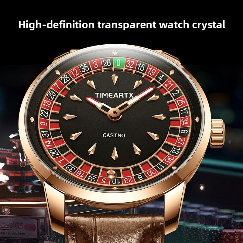 Roulette Watch with Leather Strap