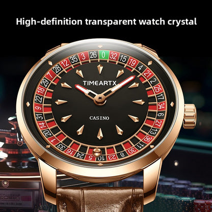 Roulette Watch with Leather Strap